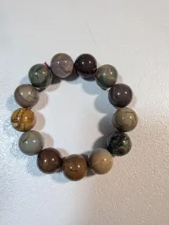 天然石 アラシャンマルチカラービーズブレスレット 約17.3㍉
