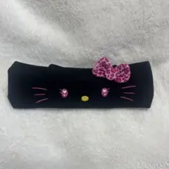 ハローキティ　ギャルなヘアバンド　黒色