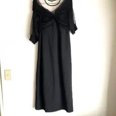POUR VOUS ブラックオフショルダー　ドレス　ロング　XXL パーティ