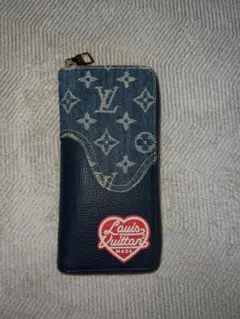 Louis Vuitton×HUMAN MADE長財布 デニム/ネイビー