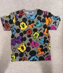 ミッキーマウス カラフル半袖Tシャツ グレー M美品 ディズニー　ユニセックス