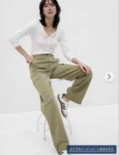 GAP モダンヘンリーネックTシャツ XS フレッシュホワイト