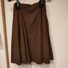 ROPE ブラウン プリーツスカート