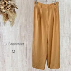 Lui Chandant日本製【M】ワイドパンツ オレンジ 春夏 華やか 上品