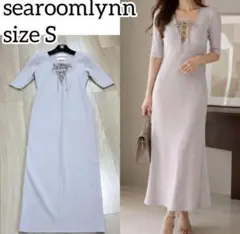 極美品✨searoomlynn レースアップロングワンピース ベージュ S