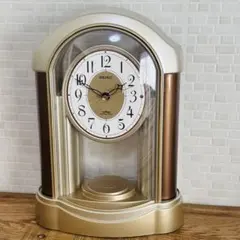 【新品】SEIKO アーチ型置時計 ゴールド 電波時計