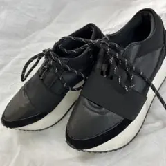 ELENDEEK エレンディーク　レースアッププラットフォームソールスニーカー