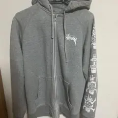 Stüssy グレー フルジップパーカー L