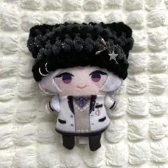 [黒×グレーキラ] にじぱぺっと　ぬい帽子　ネコ耳