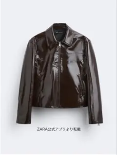 ZARA MAN シャイニーエフェクトジャケット ボルドーM(JP M)