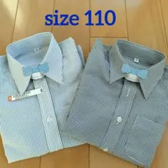 子供服　長袖シャツ　110 　セット販売　チェック　縦縞