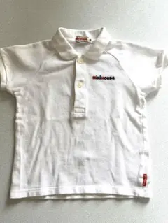 ミキハウス　定番バックプリント　ポロシャツ　90cm