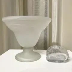 ガラス　フラワーベース　花瓶　花器