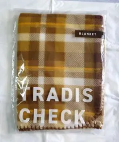 TRADIS CHECK ブランケット イエロー系チェック柄