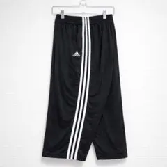 美品 アディダス ボトムス L 黒 三本ライン ワンポイント 90s Y2K