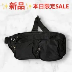 【大容量】ウエストポーチ ボディバッグ 軽量 多機能 収納 男女兼用 旅行 出張
