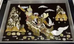 ミャンマーの貝殻アートの額縁 ジェムアート