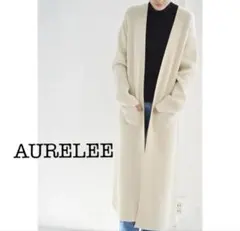 AURELEE wool カシミヤ　リブニットカーディガンのサムネイル