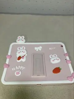 iPad 10.2インチ ウサギデザイン ケース ピンク