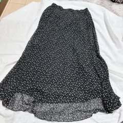 【美品】GU ジーユー　ロングフレアスカート　ブラック　サイズXL