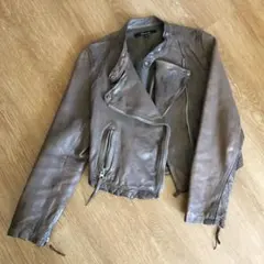 ラムレザージャケット　ライダースジャケット