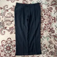 90s 00s スラックス トラウザーズ 同色 ストライプ ブラック ワイド 