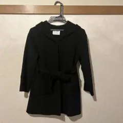 ZARA フード付きブラックコート 140cm