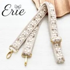 No.32 インド刺繍リボン ショルダーストラップ スマホショルダー ベージュ