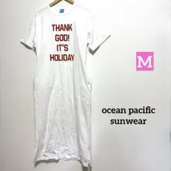 Op ホワイト ロング Tシャツ ワンピース ポケット有のサムネイル