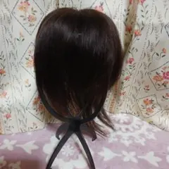高級人毛100%手植え部分ウィッグ