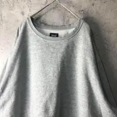 A3692古着　スウェット　グレー　無地　90s Y2K