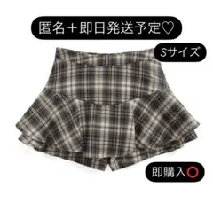 GRL チェック柄フリルスカートパンツ[ks006]