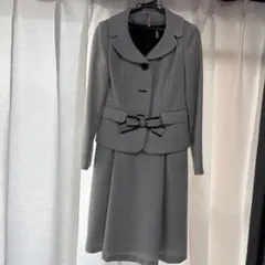 セレモニースーツ スカートスーツ 白黒ストライプ