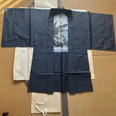 【新品】　しつけあり　大島紬　男性用　羽織　着物　アンサンブル　長襦袢