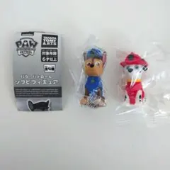 ガチャ　パウ・パトロール ソフビフィギュア チェイス&マーシャル