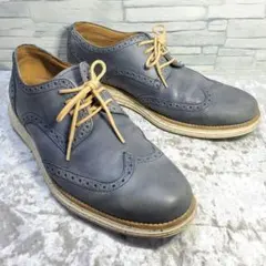 【美品】✨COLE HAAN 27.5cm 革靴 ブルーグレー ドレス 10M