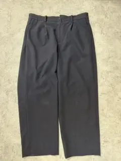 YAECA CONTEMPOタックストレートパンツ59662 Sサイズ　ネイビー