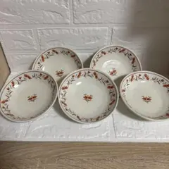 たち吉・花柄皿 5枚セット 直径約14.3cm