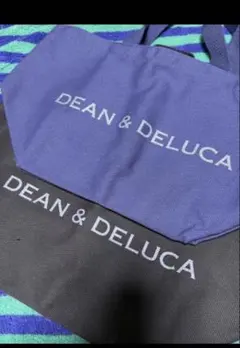 DEAN & DELUCAパープルとダークブラウンのトートバッグ