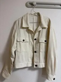 GU コーデュロイジャケット アイボリー　Lサイズ