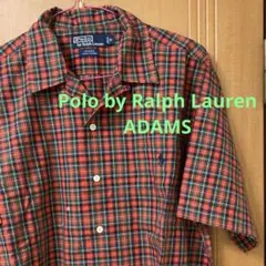 希少★Polo by Ralph Lauren ADAMS メンズ半袖シャツ M
