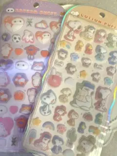正規品♡コットンパフィシール　スヌーピー　ベイマックス