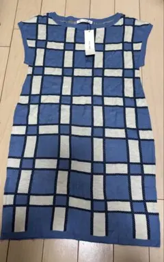 ROYAL PARTY チェック柄 半袖ワンピース・チェニックFサイズ