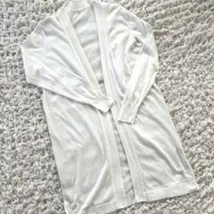 無印良品　ホワイト　ロングカーディガン　M