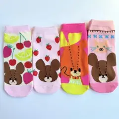 くまのがっこう　ルルロロ　レディースソックス　4足セット