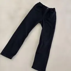 GU のびのび ストレートパンツ ストレッチ ブラック 130