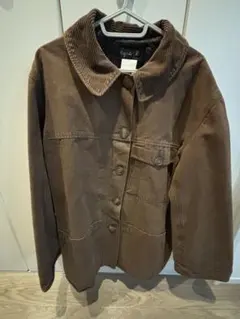 アニエスベー ブラウン コーデュロイ襟付きジャケット