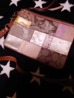 COACH パッチワーククラッチバッグ
