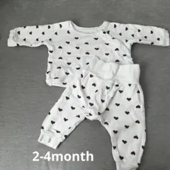 ハート　セットアップ　h&m 2-4m