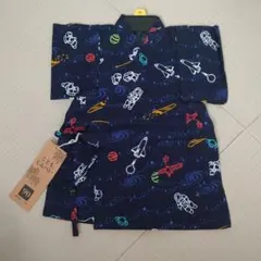 【新品未使用】宇宙柄 甚平 上下セット 90cm